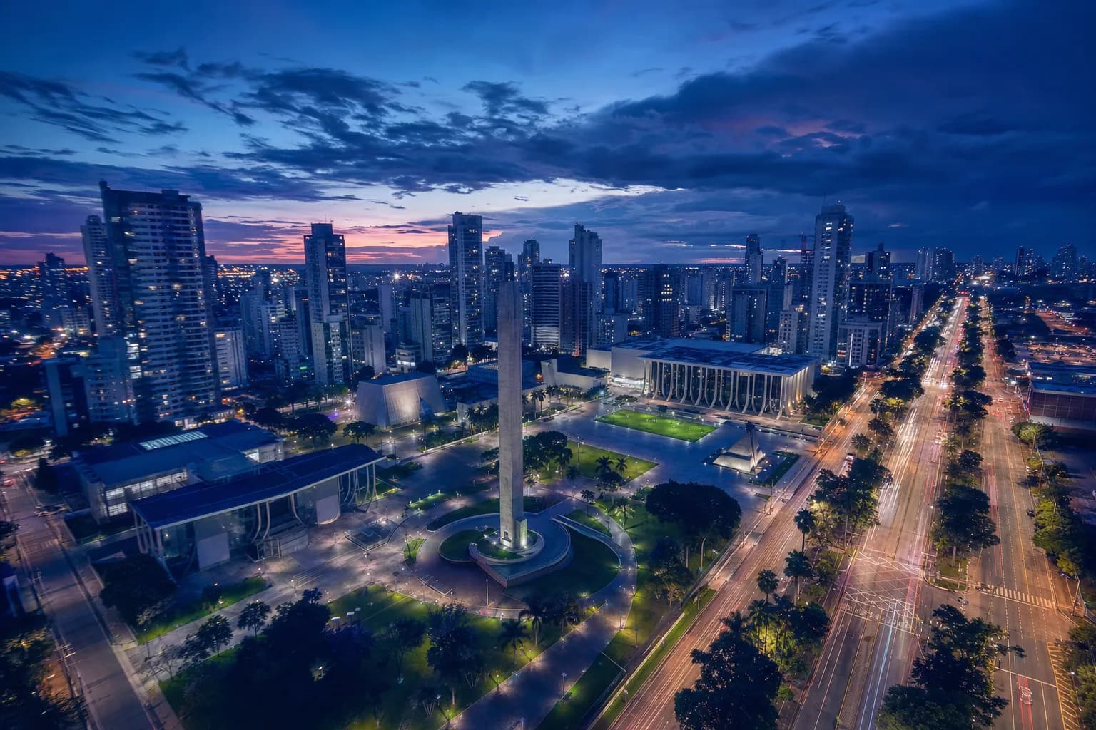 Goiânia, Brazil, at dusk