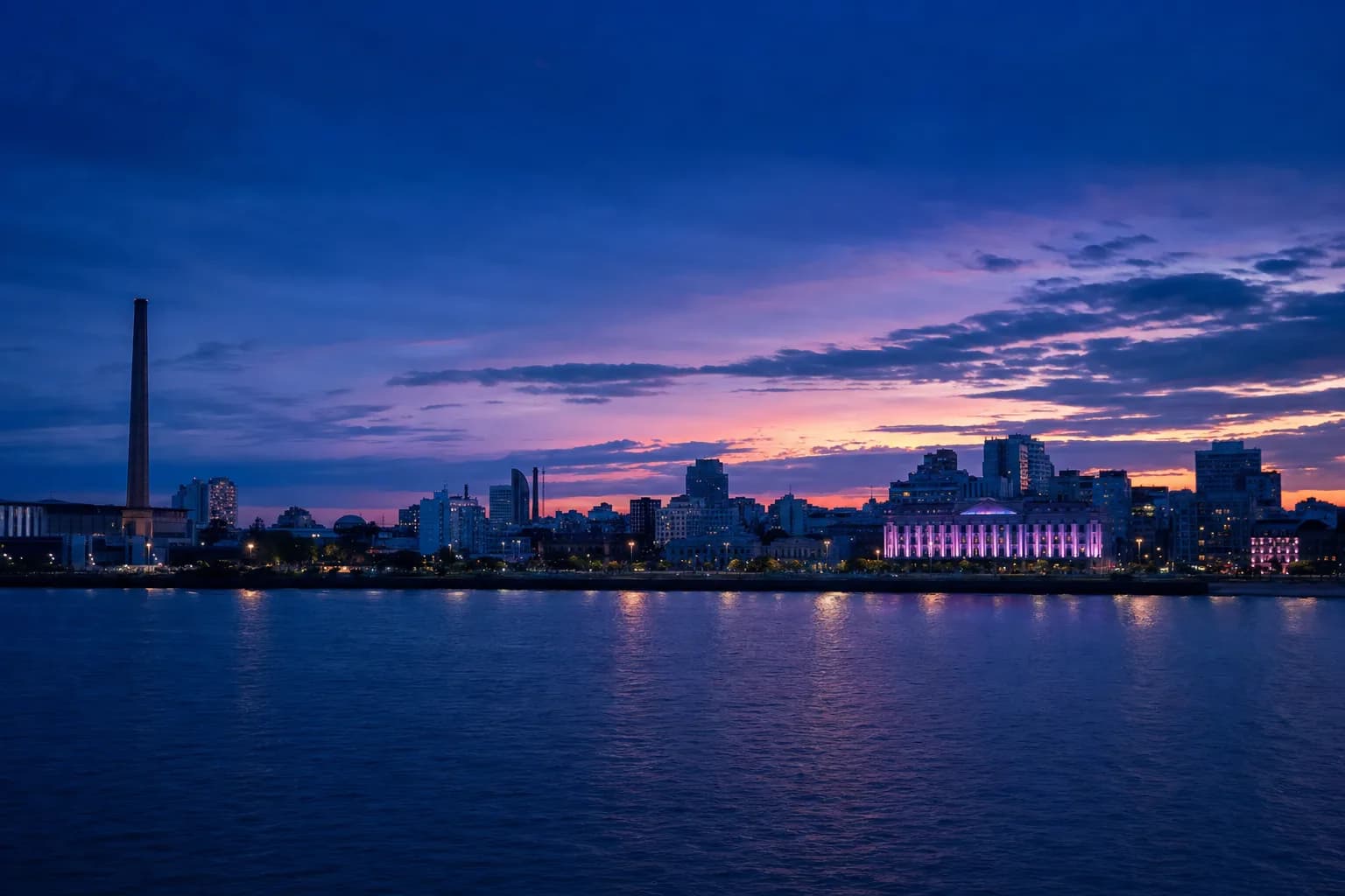 Porto Alegre, Brasil, al atardecer
