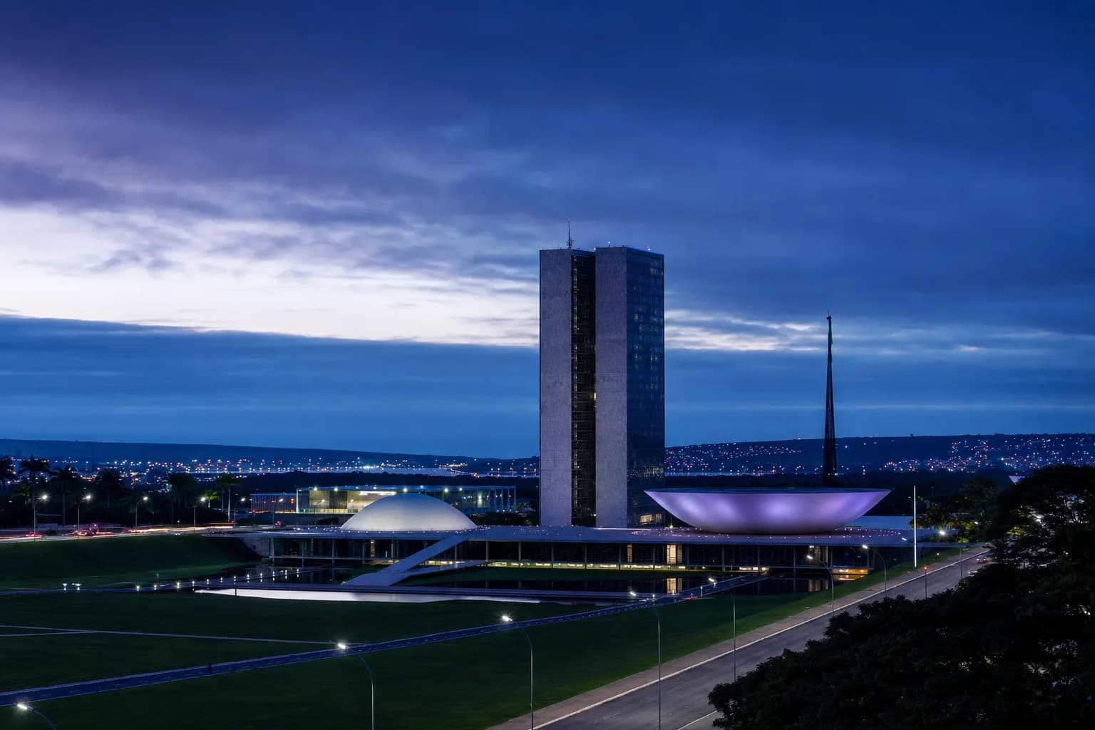 Brasília, Brazil, at dusk