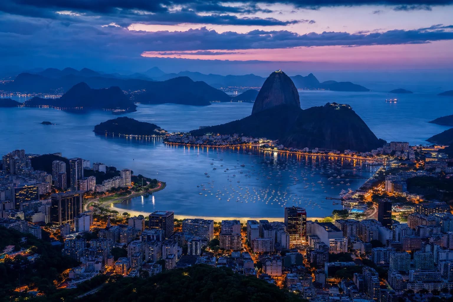 Rio de Janeiro, Brasil, al atardecer
